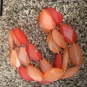 Peach and coral necklace