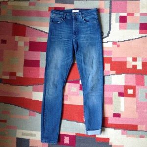 Zara high waisted ankle jeans with stretch 4