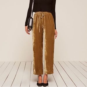 NEVER WORN Reformation Velvet Stefan Pant