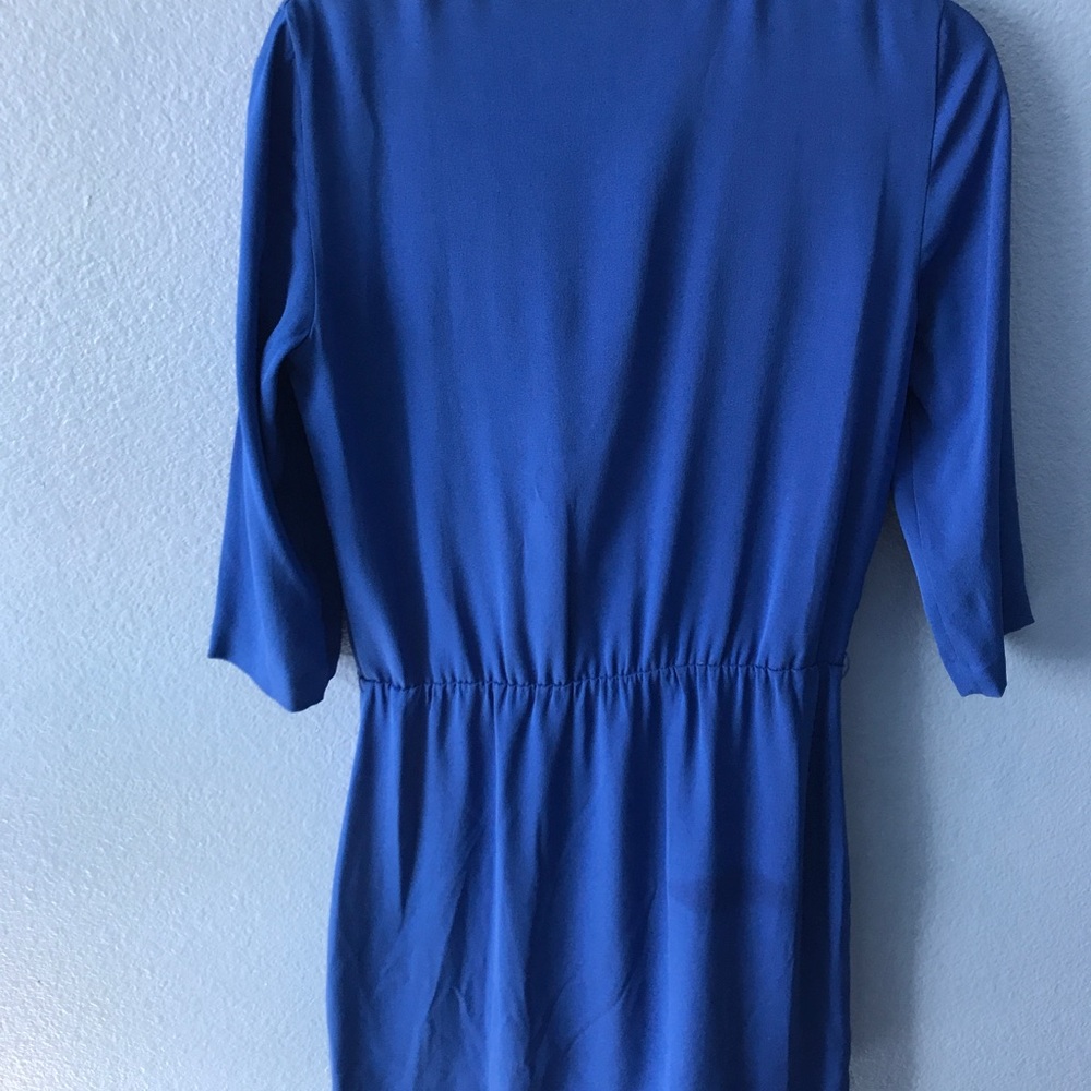 Diane von Furstenberg Blue Silk Draped Dress - Picture 6 of 6