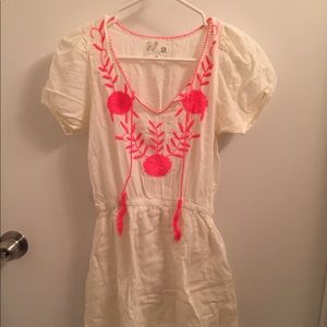 Beautiful pink and white cotton cover up.