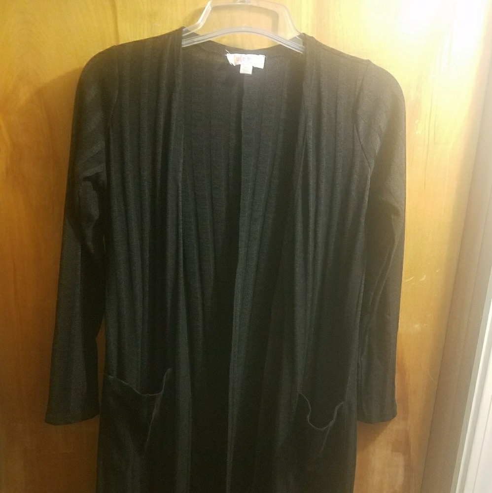 Solid Black Sarah Cardigan xs - Lularoe