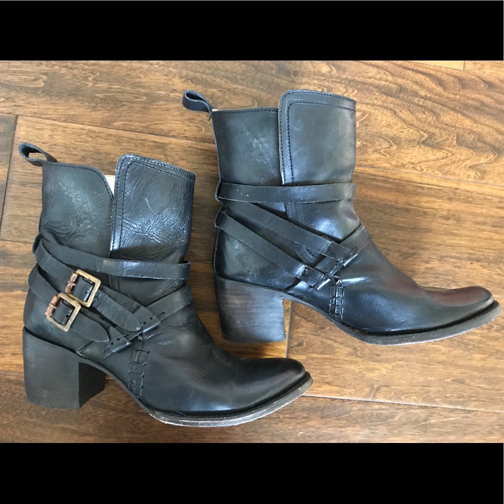 Black FreeBird boots by Steven.