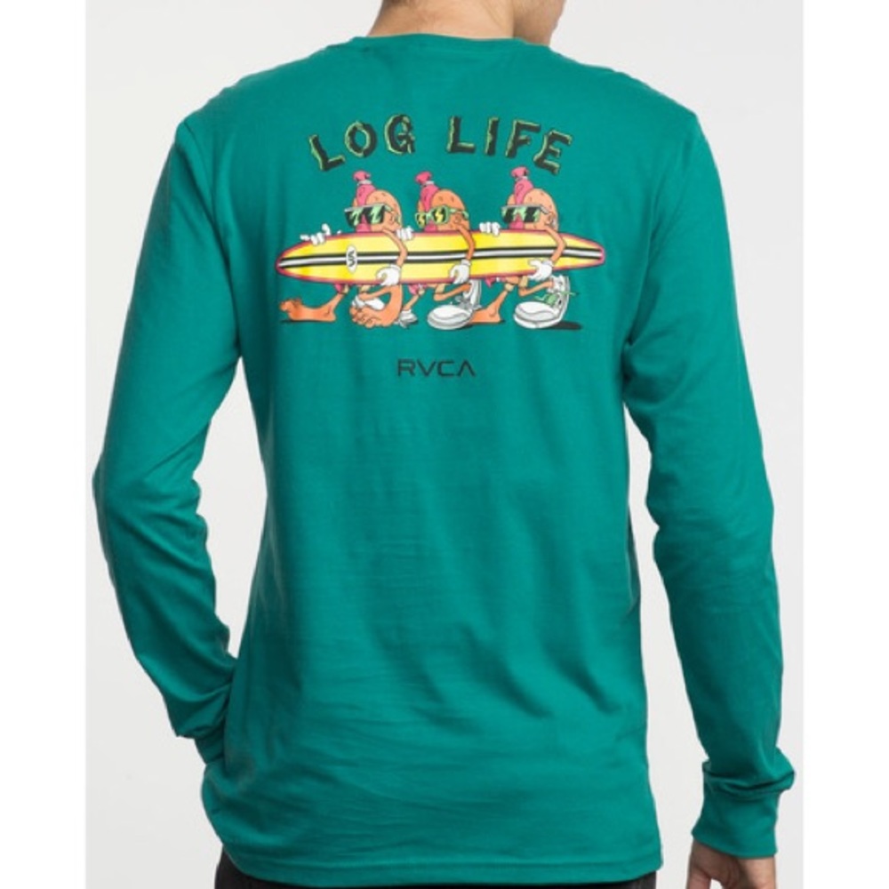 RVCA “log life” long sleeve tee shirt