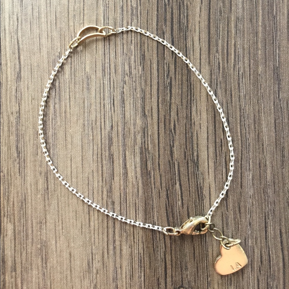 Brandy Melville white and gold bracelet