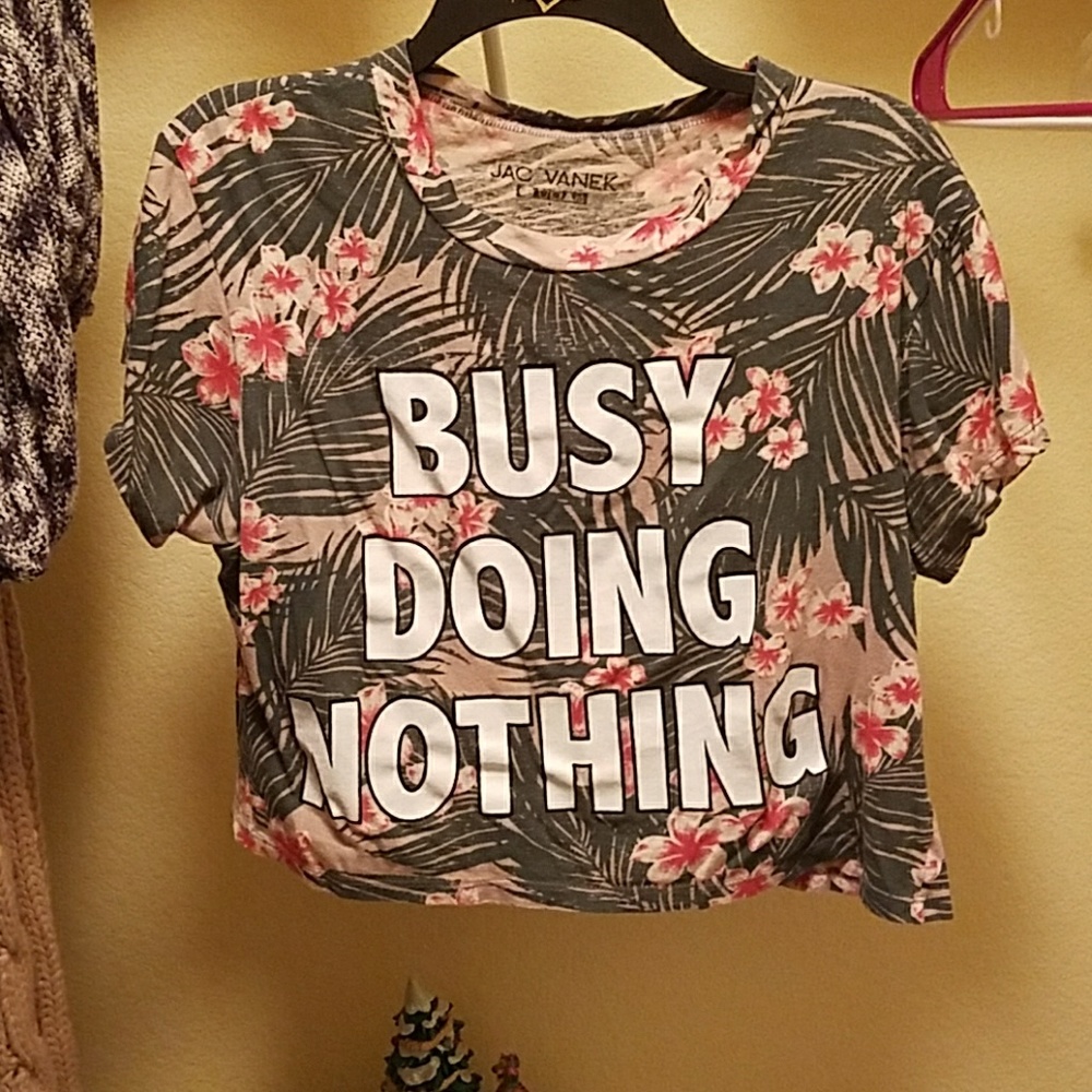 Jac vanek busy doing nothing crop top
