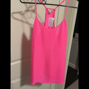 JCrew racer back satin cami