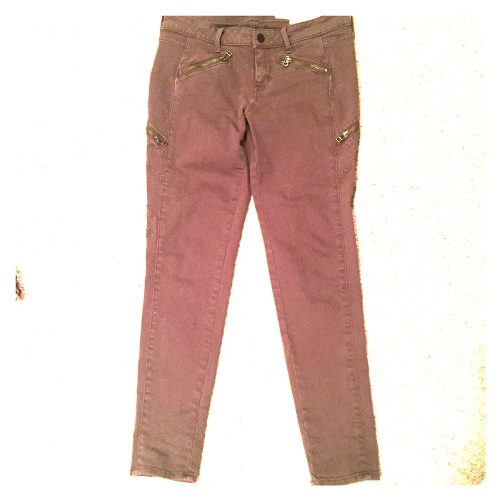 Dark olive khaki Moto style pant size 28 (4-6)