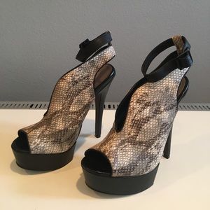 Topshop snakeskin platforms