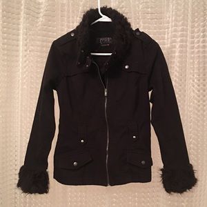 Tripp faux fur winter denim jacket