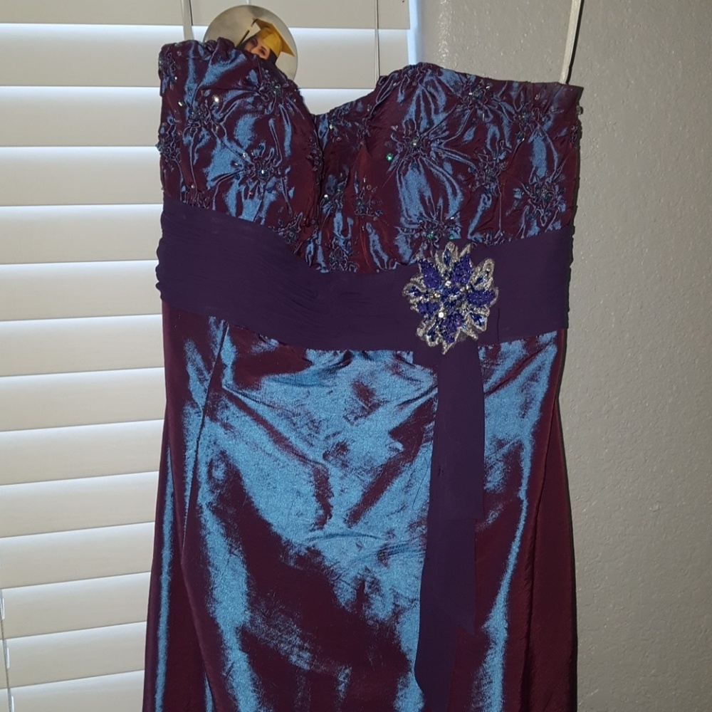 Metallic purple gown