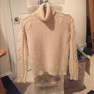 Lauren cream cotton knit sweater size S