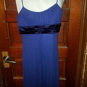 Long blue Prom Dress