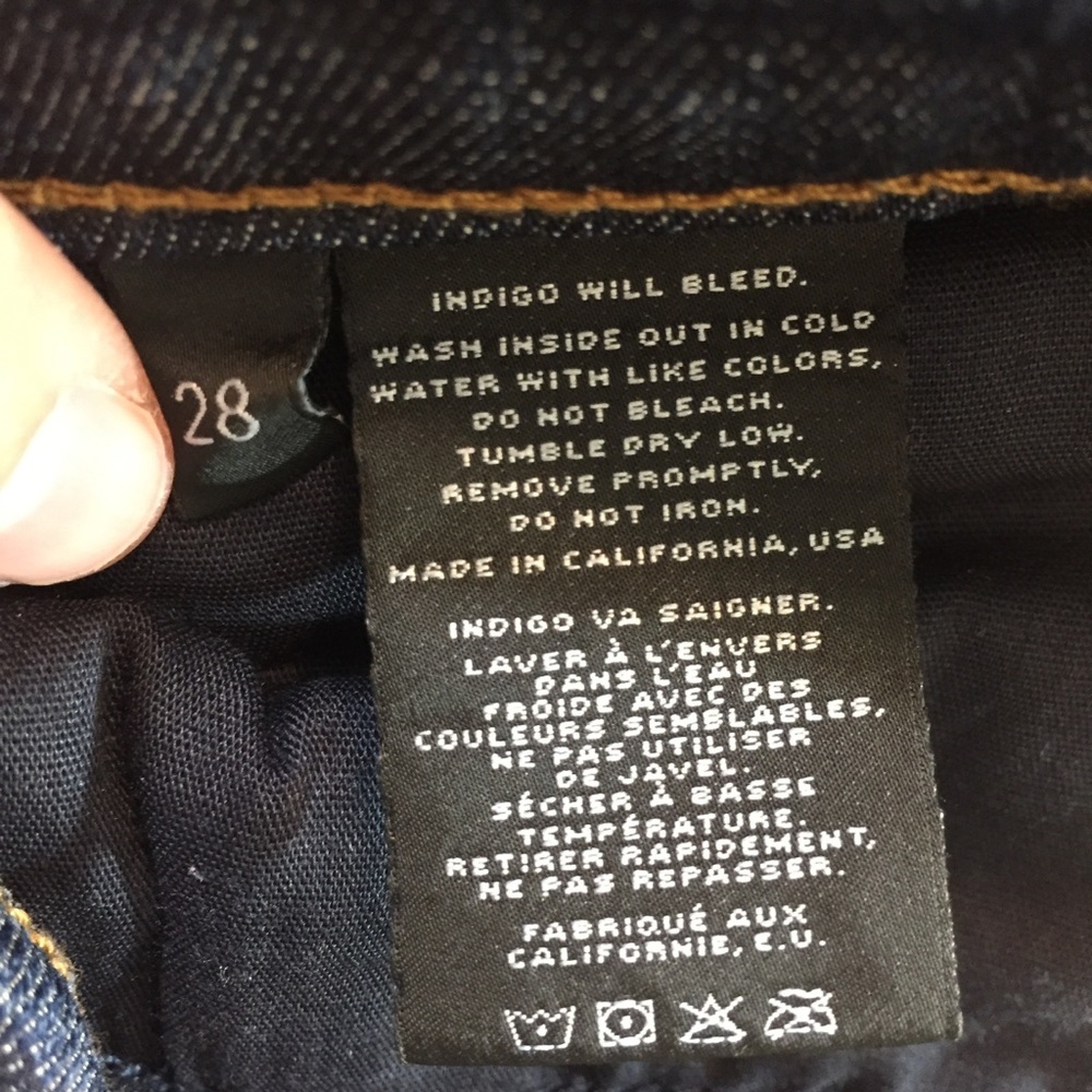 J Brand Skinny Leg Jeans, Pure, Size 28 - Picture 7 of 8