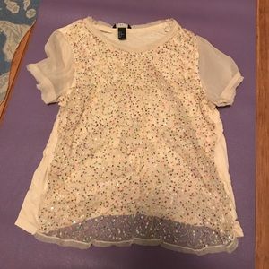 Short sleeve sequin shirt