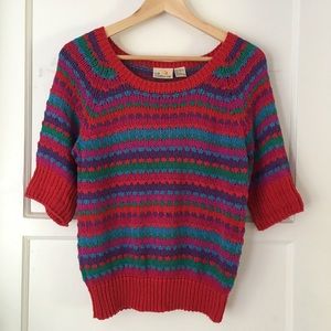 👀 Vintage Liz Claiborne Colorful Sweater Top