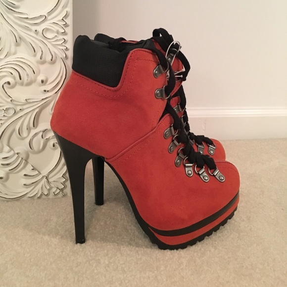 high heel boots timberland style