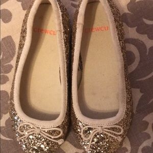 Gold Glitter Toddler girls size 9 ballet flats
