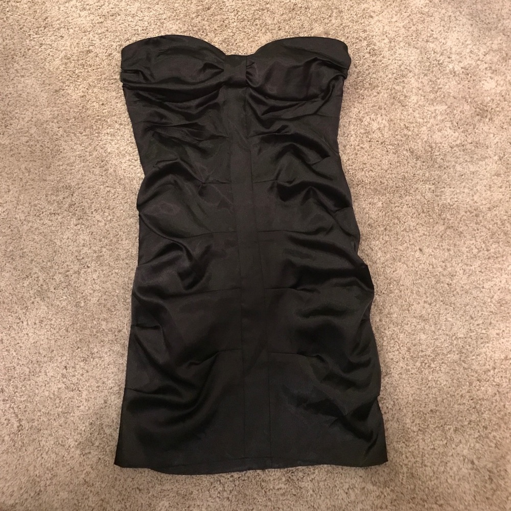 Sz 9 sweetheart Asymmetrical Blk Cocktail Dress
