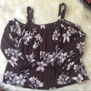 Off the shoulder floral blouse