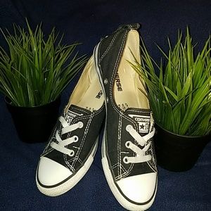 Black slip on converse. Lightly used