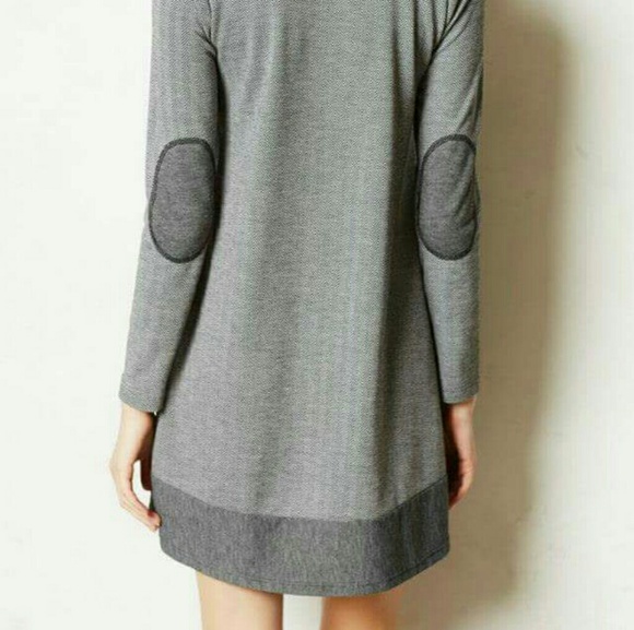 Anthropologie Puella Savant Swing Dress Herringbone XS in Gray - Picture 2 of 3