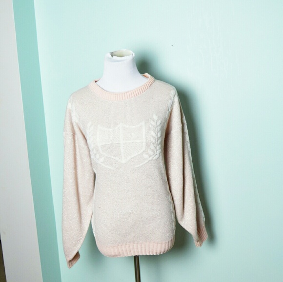 Super Cute Pearly Pink Colored Sweater - Picture 1 of 2