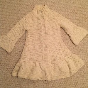 Free People cream coatigan size S/P