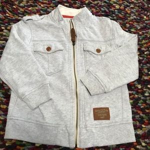 Grey zippered jacket