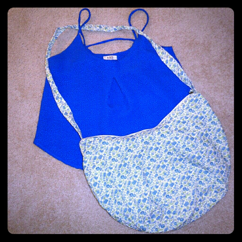 Old Navy Floral Cotton Tote/Sachel