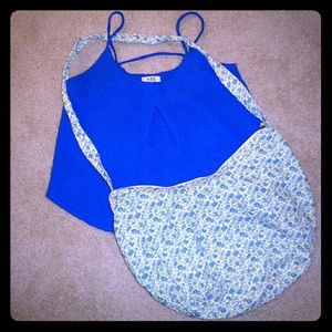 Old Navy Floral Cotton Tote/Sachel