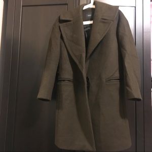 51% wool olive pea coat