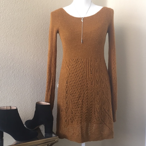 knitted and knotted sweater dress