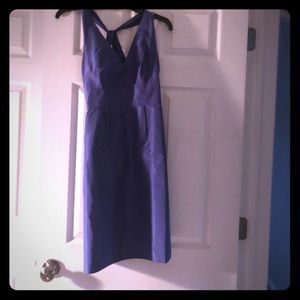 Silk taffeta blue JCrew dress