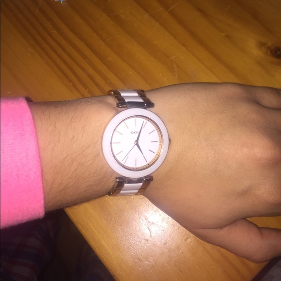 DKNY white and gold, everyday watch