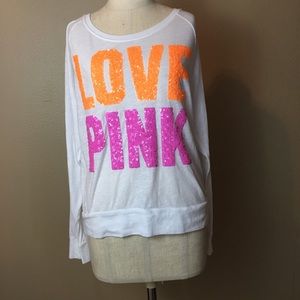 Pink Victoria secret long sleeve sparkle shirt