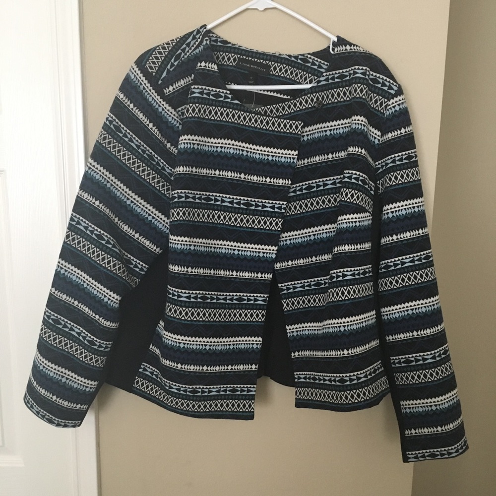 NWT Jacket with Print and Slimming Details