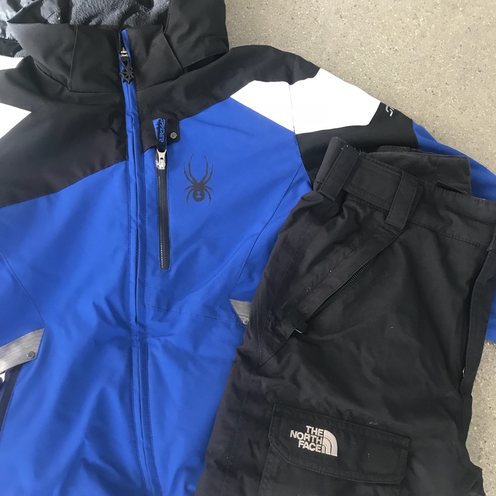 Syder ski jacket and North Face pants size 10-12