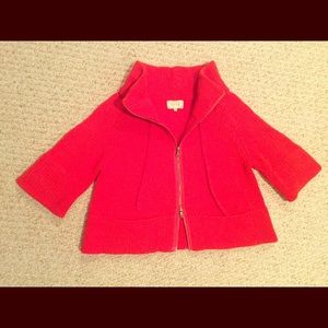 Cropped knit sweater size says L (fits S - L)