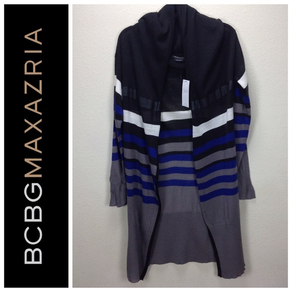 BCBGMaxAzria Sweaters - NWT BCBG Max Azria Striped Duster Cardigan