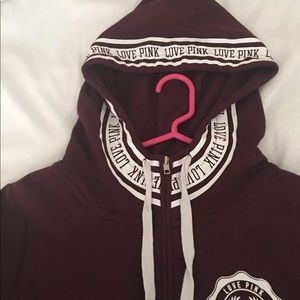 Maroon PINK hoodie size large