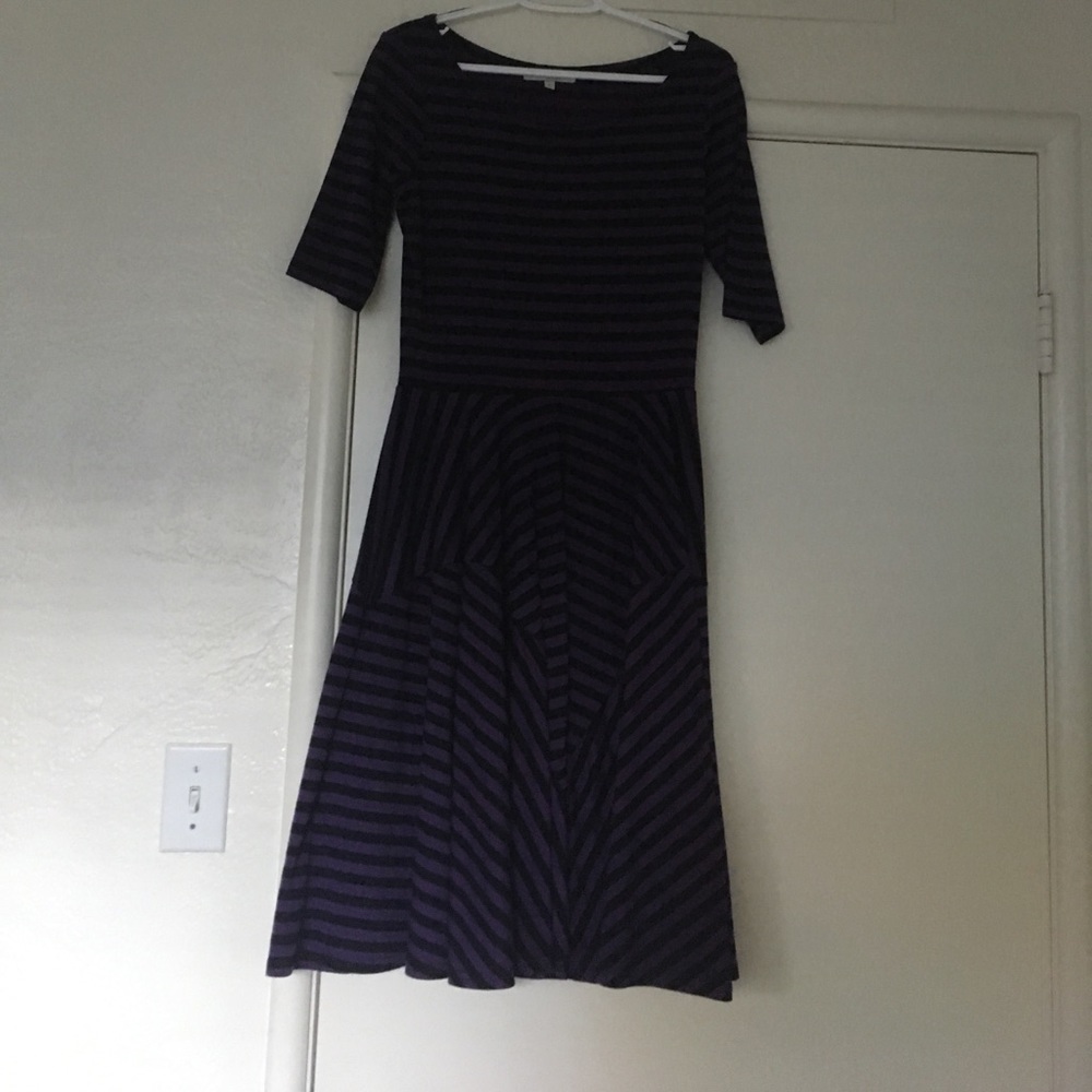 Shabby Apple Purple and Black Dress