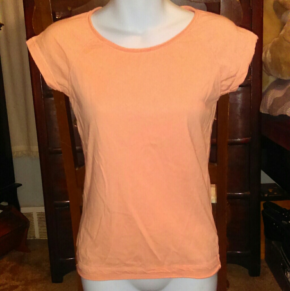 Peach cap sleeve tee