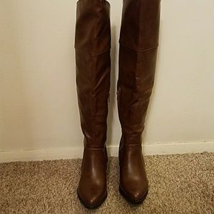 Patent leather boots