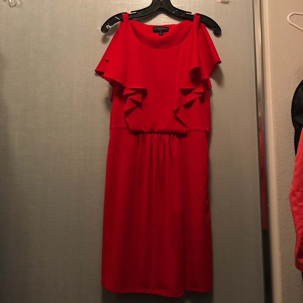 Red Ruffled Dress