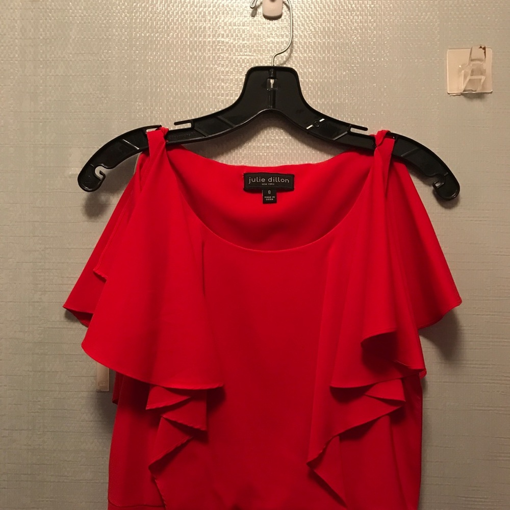 Red Ruffled Dress - Picture 2 of 4