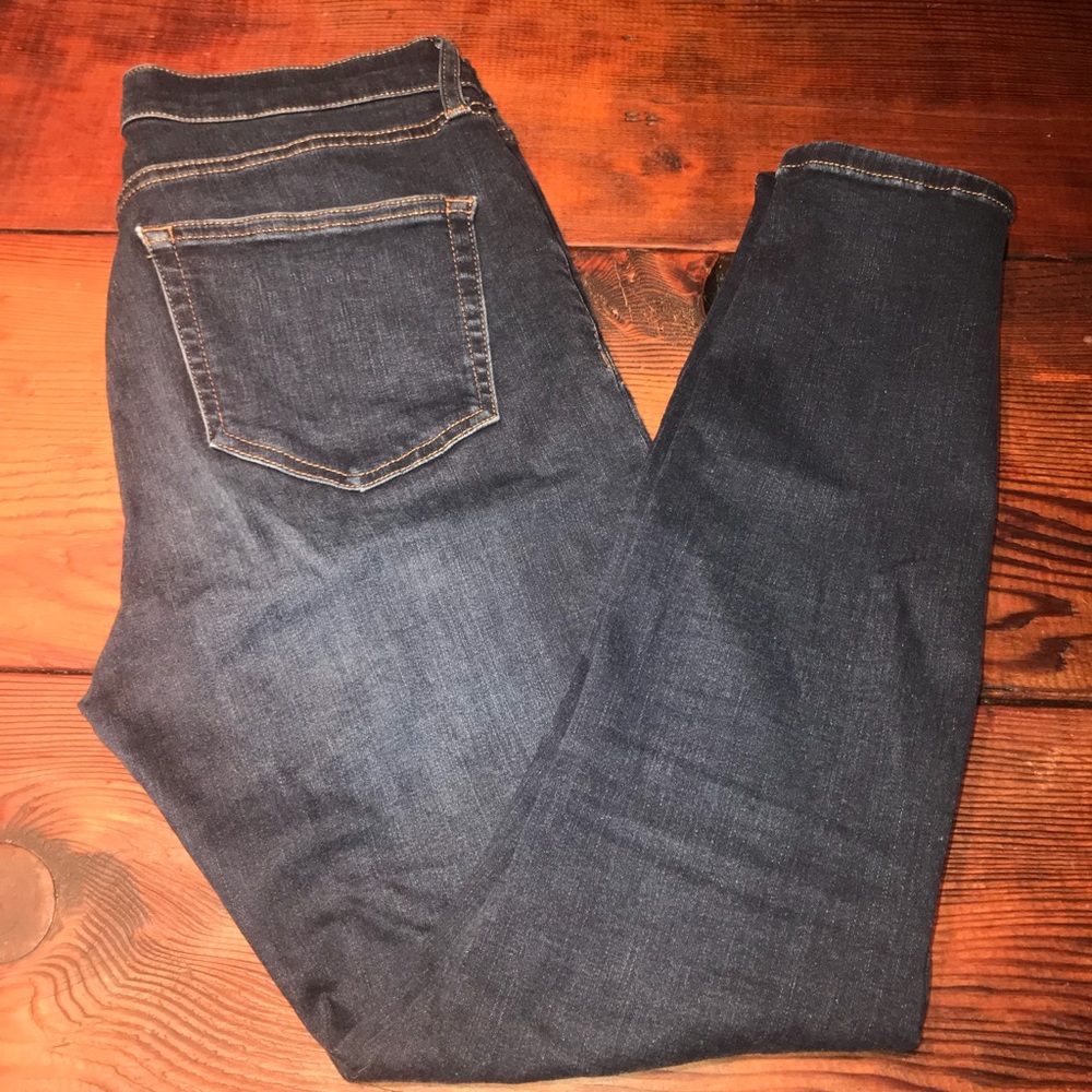 Topshop Jamie Moto Jeans Dark Denim