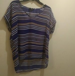 Blue and gold stripped top