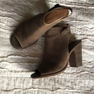 Lucky brand peep toe booties