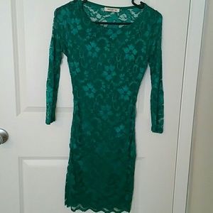 Green lace Arden B. Dress